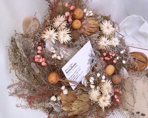 クリスマスリースボタニカルお洒落ナチュラルリース☆落ち着いた色味
