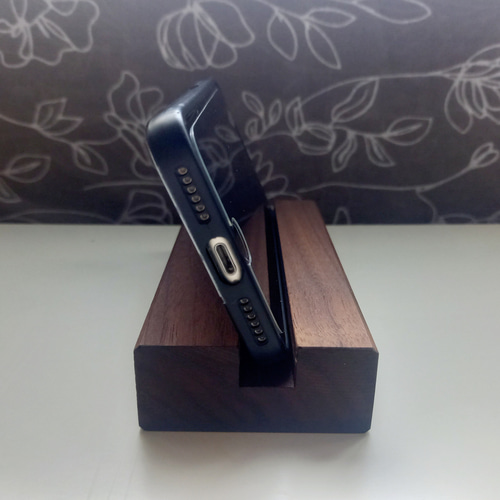 木製スマホスタンド(大) 横置き ウォールナット その他インテリア雑貨