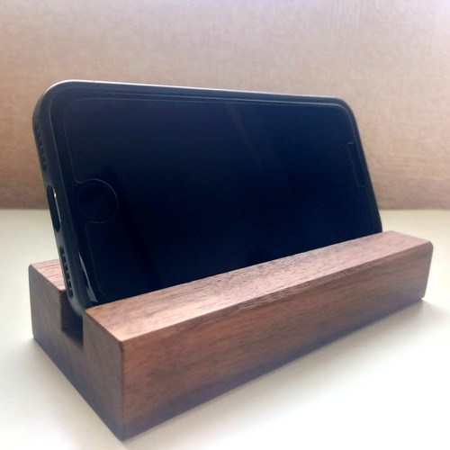 スマートフォンスタンド 木製 ブラックウォールナット ライン スマートフォンスタンド 木製 ブラックウォールナット ラインの