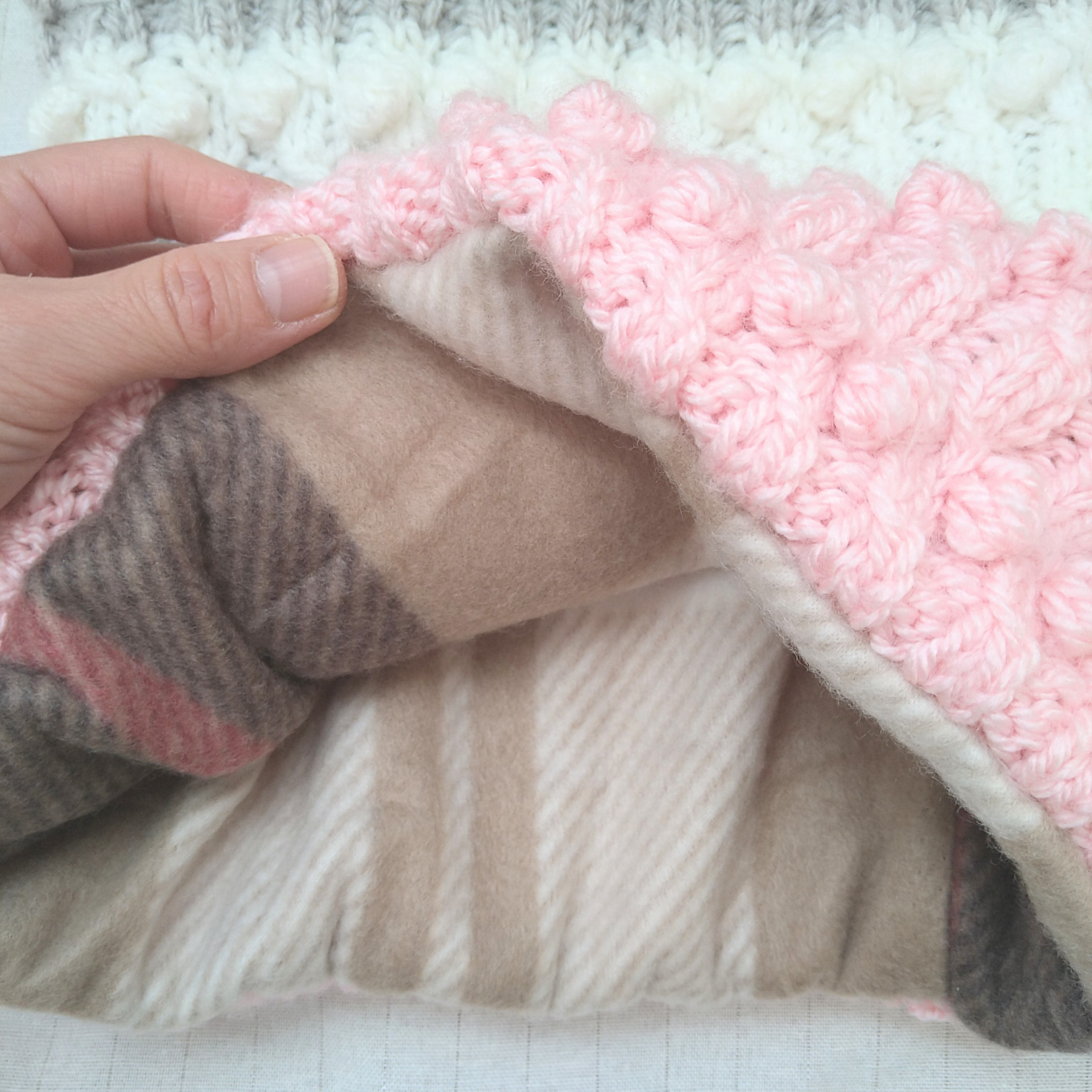 【送料無料】3色ドット＆ツイストネックウォーマー(ベビーピンク)