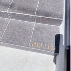 【 Hello】真鍮風ステッカー 何処にでも貼れる ステッカー   玄関シール ドアサイン オーダーステッカー 15枚目の画像