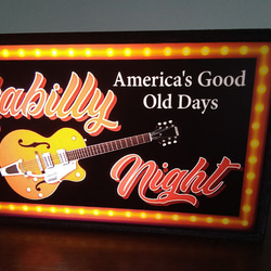 アメリカン オールデイズ ロカビリー パーティー ライブ ギター サイン ランプ 照明 看板 置物 雑貨 ライトBOX 3枚目の画像