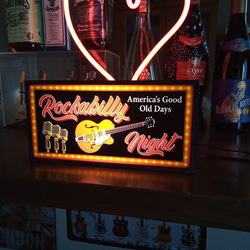 アメリカン オールデイズ ロカビリー パーティー ライブ ギター サイン ランプ 照明 看板 置物 雑貨 ライトBOX 7枚目の画像