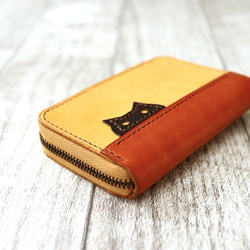 ネコちゃんのコンパクト財布・コインケース（ラウンドファスナー） 4枚目の画像