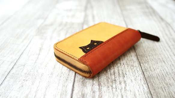 ネコちゃんのコンパクト財布・コインケース（ラウンドファスナー） 4枚目の画像