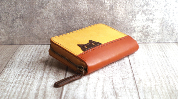 ネコちゃんのコンパクト財布・コインケース（ラウンドファスナー） 5枚目の画像