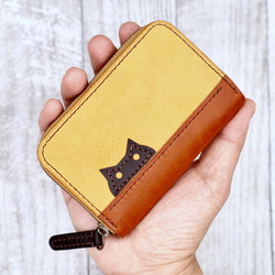 ネコちゃんのコンパクト財布・コインケース（ラウンドファスナー） 1枚目の画像