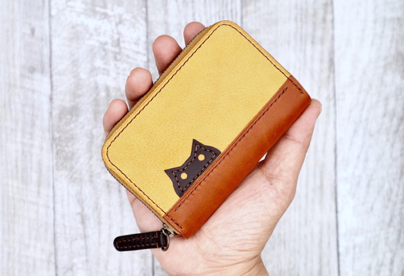 ネコちゃんのコンパクト財布・コインケース（ラウンドファスナー） 1枚目の画像