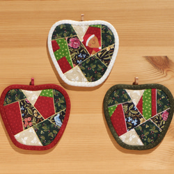 りんごのコースター（3枚組） ～Holy Night～ 2枚目の画像