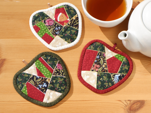 りんごのコースター（3枚組） ～Holy Night～ 1枚目の画像