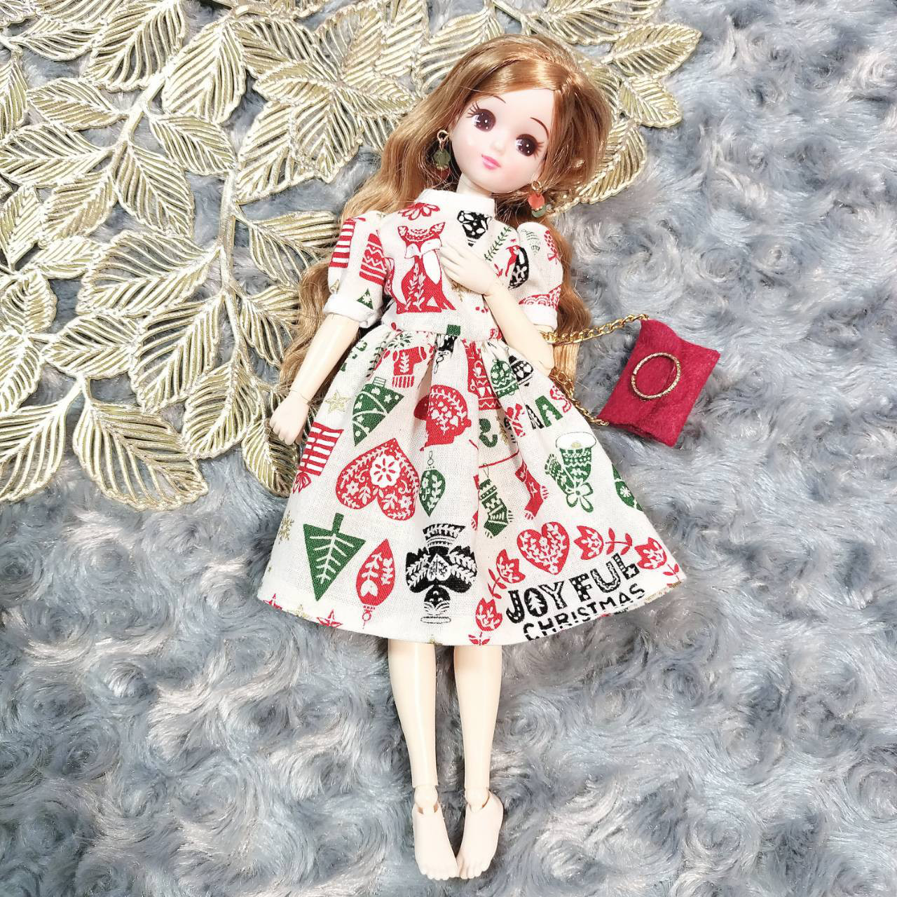 *774　クリスマス ワンピース リカちゃん