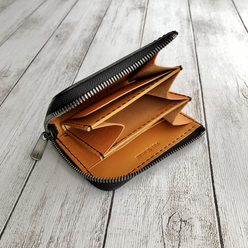 Piecewrks　 L字ファスナーミニウォレット 受注製作(新喜皮革)コードバン L字ファスナーミニウォレット 二