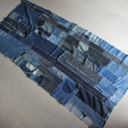 デニムリメイクブランケットマルチカバーパッチワークハンドメイド デニムリメイク ハンドメイド パッチワーク マルチカバー