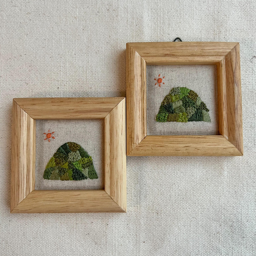 山の刺繍画 山と植物の刺繍 | 真田 緑 |本 | 通販 | Amazon