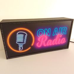 ON AIR オンエア ライブ 配信 ラジオ 生放送 サイン 看板 置物 雑貨 LED2wayライトBOX 4枚目の画像