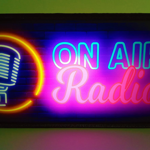ON AIR オンエア ライブ 配信 ラジオ 生放送 サイン 看板 置物
