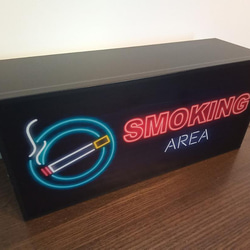 たばこ タバコ 煙草 OK! 喫煙 喫煙エリア 喫煙所 サイン 看板 置物 雑貨 LED2wayライトBOX 4枚目の画像