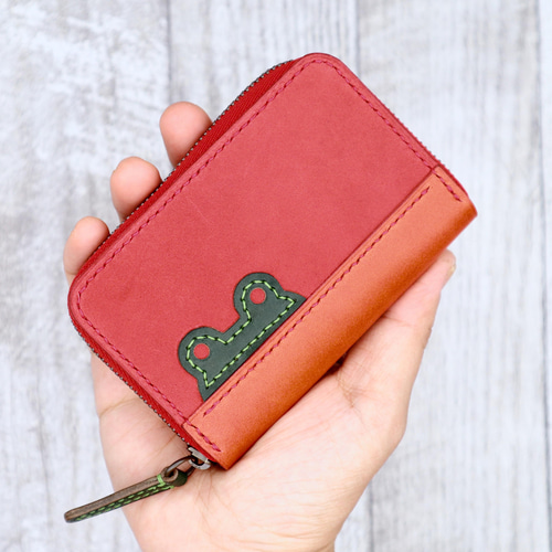 【匿名送料込み★新品】象革！ラウンドファスナー！コイン＆コンパクトケース　BK 象革】 小銭入れ DUCK COIN CASE 14 日本製 コインケース