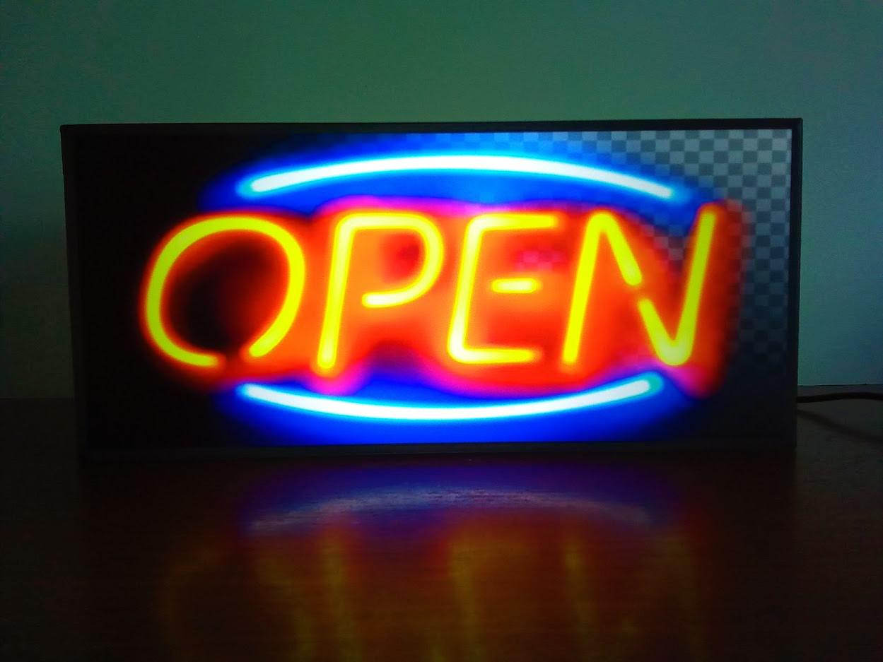 アメリカン OPEN オープン 開店 営業中 店舗 自宅 イベント サイン ランプ 照明 看板 置物 雑貨 ライトBOX 4,963円