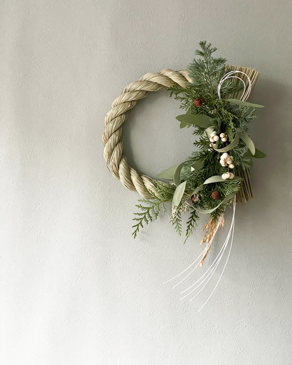 しめ縄 白 しめ飾り しめ縄リース お正月飾り お正月 しめ縄・しめ飾り