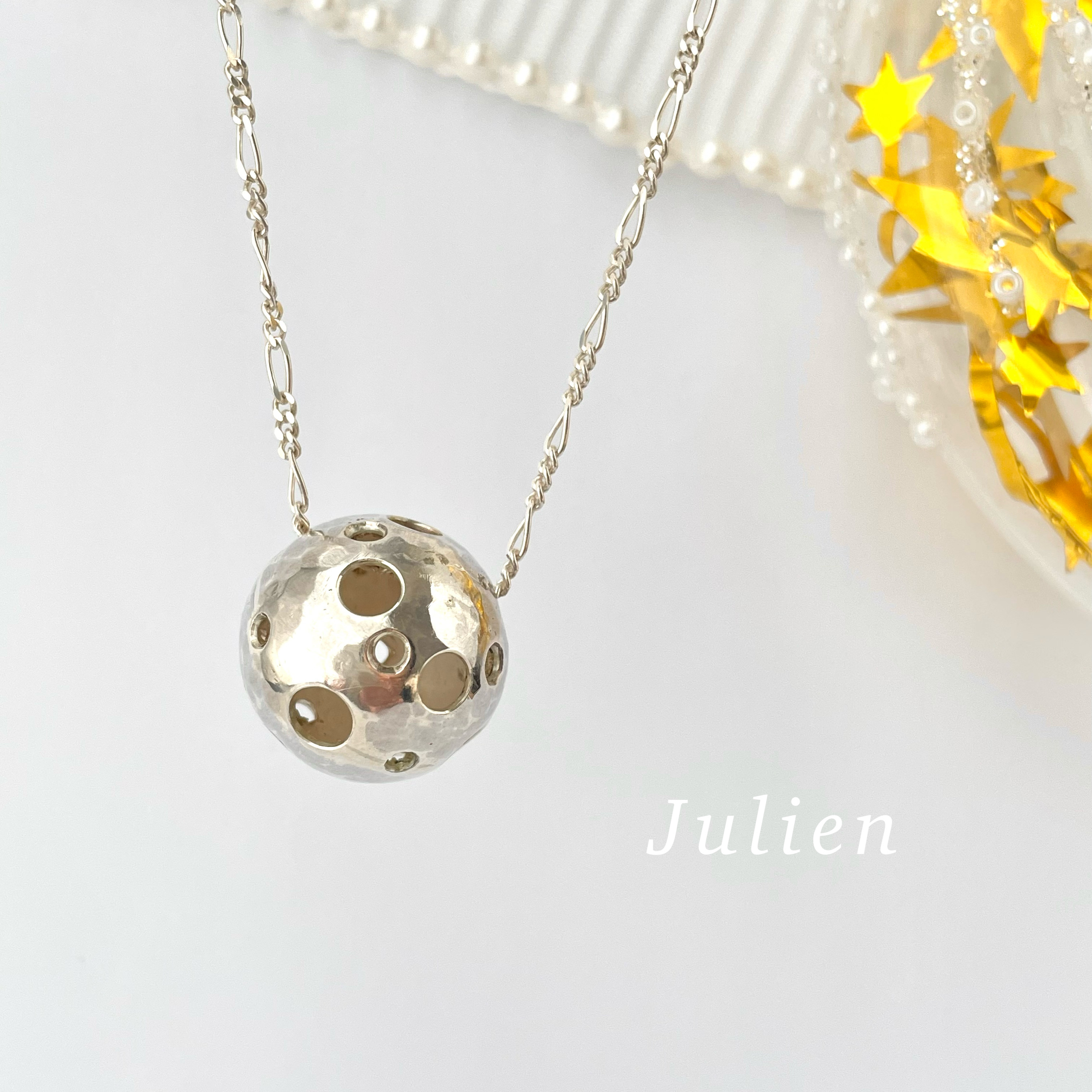 シルバーロングネックレス (144)