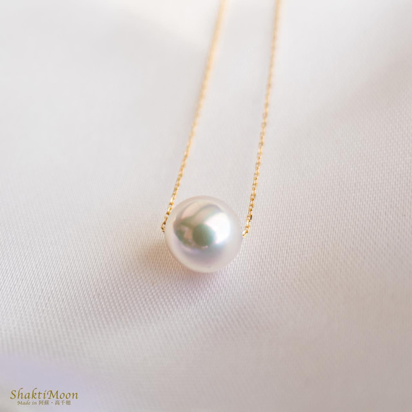 K18YG AAA-2 あこや真珠】高品質あこや真珠のひと粒ネックレス・パール