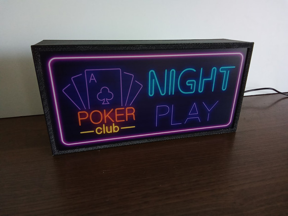 トランプ ポーカークラブ カジノ マジック カフェ バー サイン 看板 置物 雑貨 LED2wayライトBOX 4枚目の画像