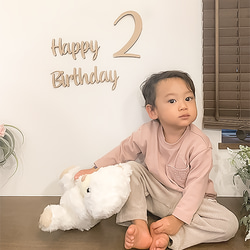 木製 レターバナー s-type　お誕生日　バースデー　お誕生日フォト　1歳　おうちスタジオ 4枚目の画像