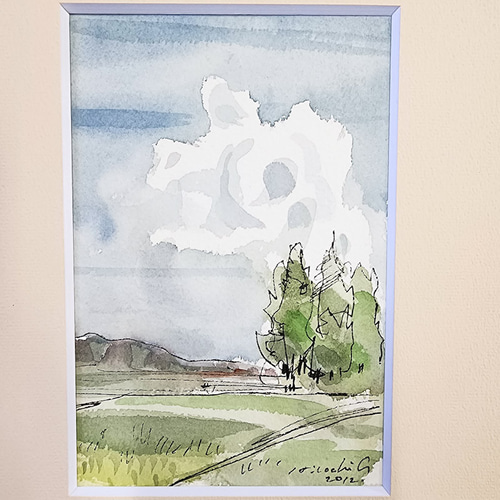野にて　水彩画　(270×240㎜) 小野月世水彩画デモンストレーション「秋桜」（3分38秒） - YouTube