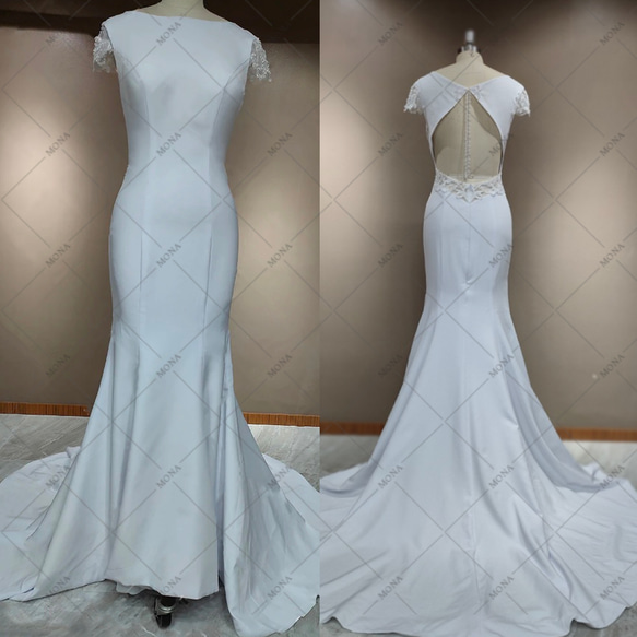 背中見えマーメイドウェディングドレス結婚式 楽天市場】ウェディングドレス ウエディングドレス 新婦 ロング