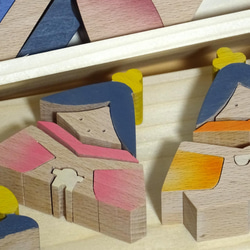 かわいいおひな様　-10　雛人形　桃の節句　木製　木工　組木人形　手作り 9枚目の画像