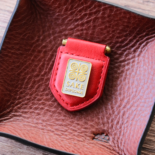 マグネット式ソムリエバッジ用 革の台布 台座 ワインエキスパート