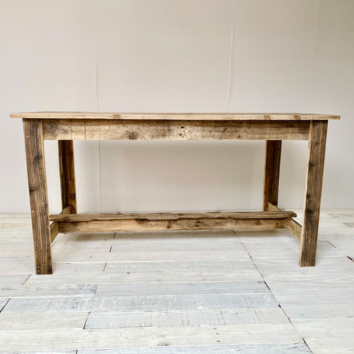 リサイクルウッド☆ ダイニングテーブル 4人掛け 幅140cm RW0098