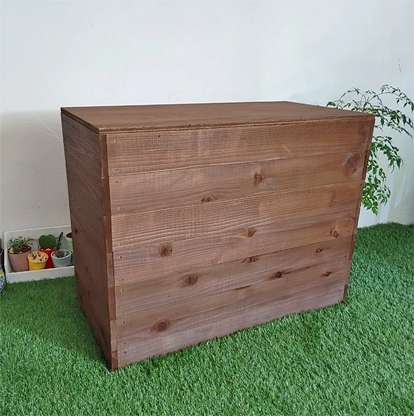 木製ミニ物置　簡易物置　小型物置　収納庫　ベランダ収納　屋外物置 3枚目の画像
