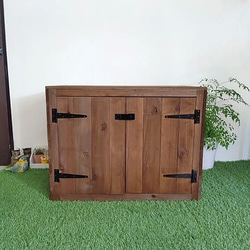 木製ミニ物置　簡易物置　小型物置　収納庫　ベランダ収納　屋外物置 1枚目の画像