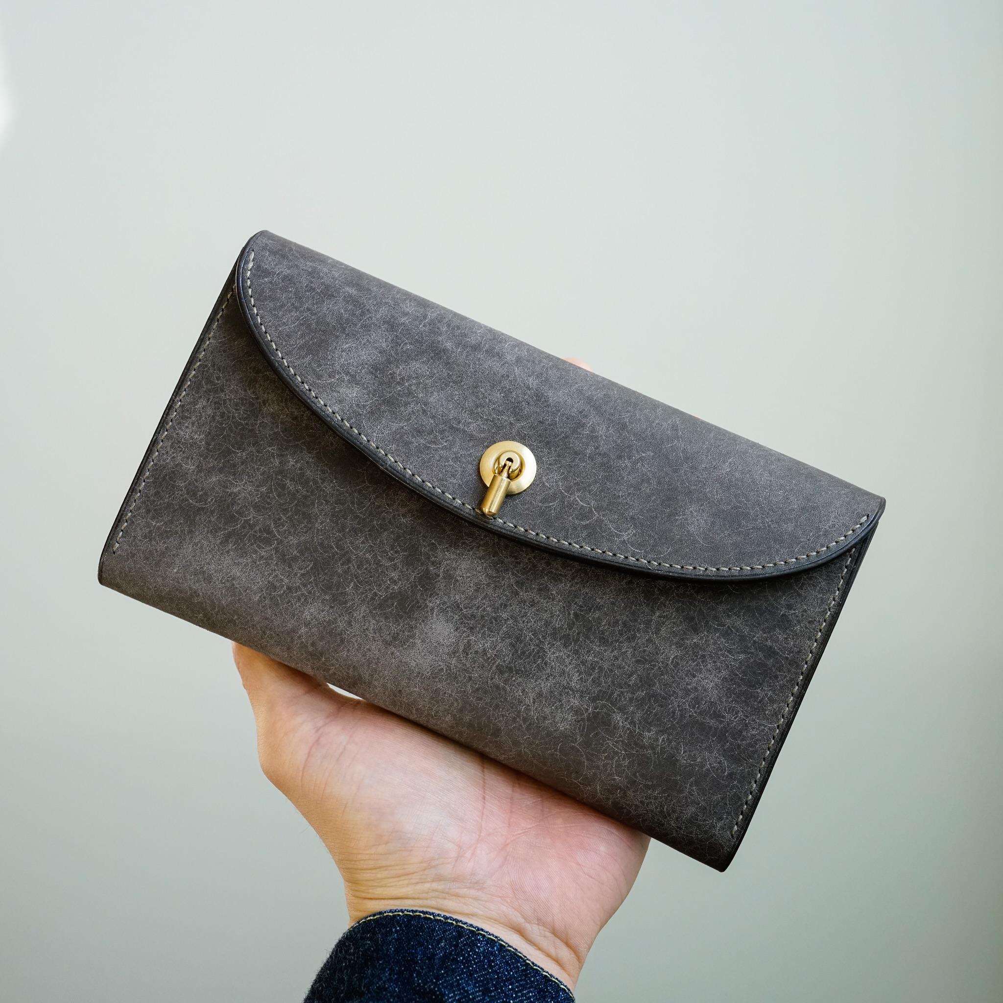 flap long wallet [ Ash gray ] フラップロングウォレット 長財布