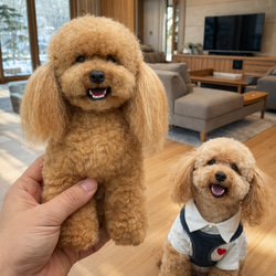 羊毛フェルト トイプードル 犬 オーダー トイプー うちの子 羊毛