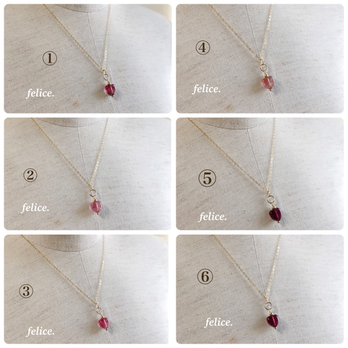 天然石ピンクトルマリン◇ペンダントトップネックレス14kgf ネックレス