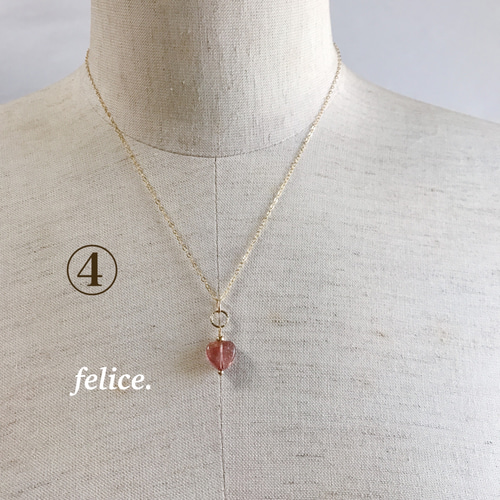 天然石ピンクトルマリン◇ペンダントトップネックレス14kgf ネックレス