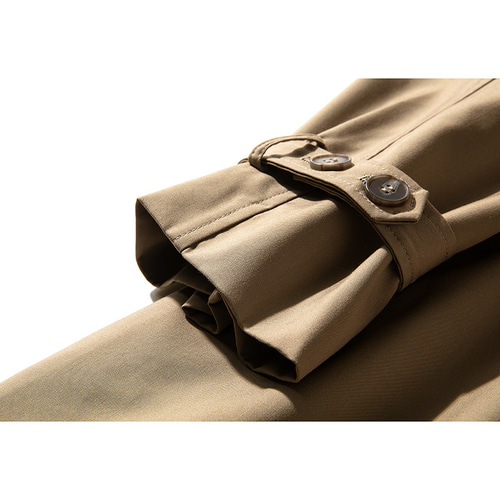 ロングコート おしゃれコート トレンチコート カーキM&L L098KH