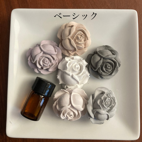 ミニ薔薇 カラフルセット アロマストーン 花 ディフューザー