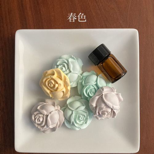 ミニ薔薇 カラフルセット アロマストーン 花 ディフューザー