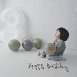 〈Balloon〉ナンバー（L）white/silver |  誕生日 | おうちスタジオ 20枚目の画像