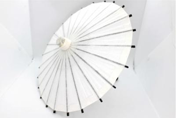 飾り傘　白和紙貼傘　CO-012-LONG白傘　和雑貨　布張り　手作り 和小物　飾り　置物　プレゼント　吊る 8枚目の画像