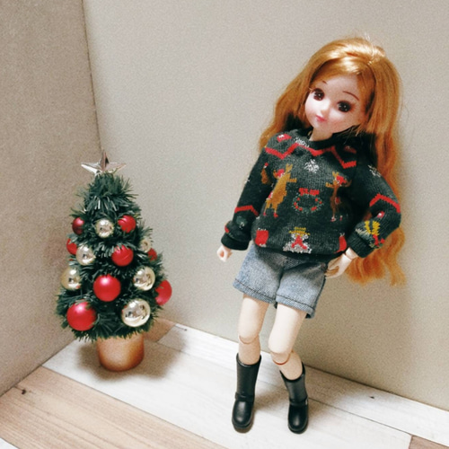 クリスマス 長袖 セーター 服 冬服 リカちゃん その他人形 SAKU 通販