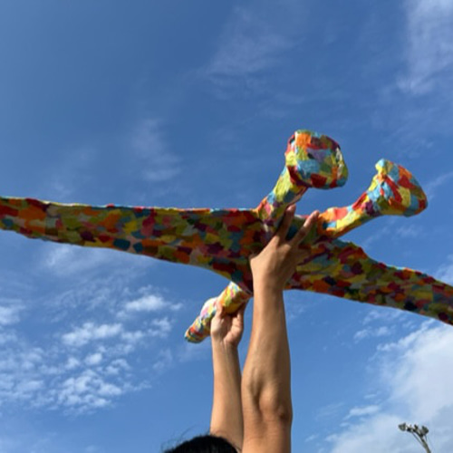 伝統工芸丹後和紙使用 カラフル張り子「翼竜」 巨大アート 立体