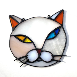 猫図鑑【オッドアイ】《猫サンキャッチャー》ステンドグラス 3枚目の画像