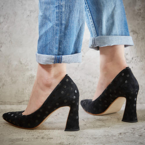 靴職人が創る「理想の革靴」［本革ハイクオリティパンプス］美脚シルエット オーダーメイド チャンキーヒール 9㎝ 