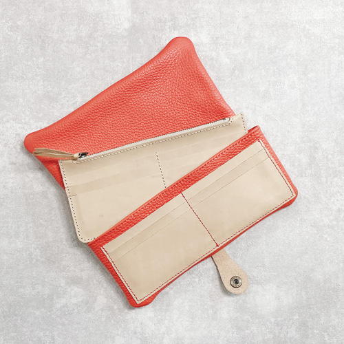 ふっくら愛着がわく長財布春財布・自分へのご褒美くすみカラー独立型