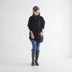 翻新再次上架 x 3 * 露肩高領衫 * 花卉鉤邊連帽衫 * 抓絨內襯 * 套頭衫 * 連帽衫 * 黑色 第2張的照片